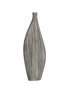Modern Stone Style Flat Broad Asymmetrical Vase